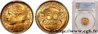 FRANCE 50 centimes Morlon, avec raisin, 9 et 2 ouverts III REPUBLIC 1932 (18mm, 2,0g, 6h) -