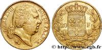 FRANCE 20 francs or Louis XVIII, tête nue LOUIS XVIII Paris 1817 (21mm, 6,42g, 6h) -