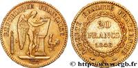FRANCE 20 francs or Génie, IIe République II REPUBLIC Paris 1848 (21mm, 6,40g, 6h) -