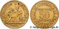 FRANCE Essai de 50 centimes Chambres de Commerce III REPUBLIC Paris 1921 (18mm, 1,94g, 6h) -