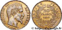 FRANCE FAUX en platine de 20 francs or Napoléon III, tête SECOND EMPIRE Paris 1858 (21mm, 6,47g, 6h) -