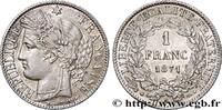 FRANCE 1 franc Cérès, IIIe République, grand A III REPUBLIC Paris 1871 (23,13mm, 4,99g, 6h) -