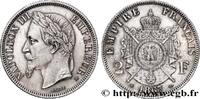 FRANCE 2 francs Napoléon III, tête laurée SECOND EMPIRE Strasbourg 1867 (27mm, 10,03g, 6h) -
