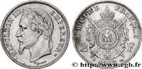 FRANCE 2 francs Napoléon III, tête laurée SECOND EMPIRE Strasbourg 1868 (27,09mm, 9,92g, 6h) -
