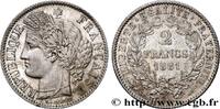 FRANCE 2 francs Cérès, avec légende III REPUBLIC Paris 1881 (27mm, 10,05g, 6h) -