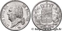 FRANCE 5 francs Louis XVIII, tête nue LOUIS XVIII Lille 1822 (37,17mm, 24,79g, 6h) -