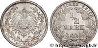 GERMANY 1/2 Mark Empire aigle impérial GERMANY Karlsruhe 1917 (20mm, 2,76g, 12h) -