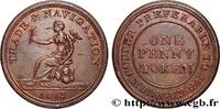 BRITISH TOKENS OR JETTONS 1 Penny “TRADE & NAVIGATION” BRITISH TOKENS OR JETTONS 1813 (33mm, 19,40g, 12h) -