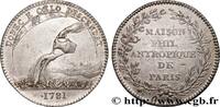 FRANCE GRAND ORIENT DE FRANCE, MAISON PHILANTHROPIQUE FRANC - MAÇONNERIE Grand Orient de France 1781 (30mm, 9,02g, 6h) -