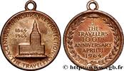 FRANCE Médaille, 100e anniversaire de The Travelers ASSURANCES 1964 (30,5mm, 9g, 12h) -