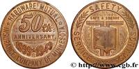 FRANCE Médaille, Cinquantenaire de la Hardware Mutual Ins ASSURANCES 1949 (30,5mm, 10,14g, 12h) -