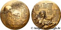 FRANCE Médaille calendrier, Europe ALMANACH / CALENDRIER Monnaie de Paris 1996 (95,5mm, 704,20g, 12h) -