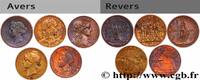FRANCE Lot de 5 médailles, Bicentenaire de la Révolution RÉVOLUTION FRANÇAISE 1989 (41mm, g, 12h) -