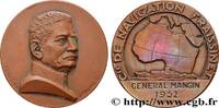 FRANCE Médaille, Compagnie de navigation Fraissinet, Géné MER ET MARINE : PAQUEBOTS, NAVIRES, BATEAUX 1952 (45,5mm, 60,67g, 12h) -