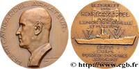 FRANCE Médaille, Henri Cangardel MER ET MARINE : PAQUEBOTS, NAVIRES, BATEAUX 1950 (67,5mm, 173,54g, 12h) -