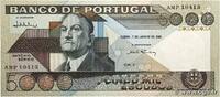 PORTUGAL 5000 Escudos PORTUGAL 5000 Escudos 1986 UNC- -