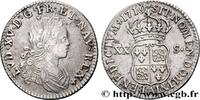 FRANCE XX sols de Navarre LOUIS XV THE BELOVED Paris 1719 (23mm, 4,04g, 6h) XF