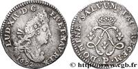 FRANCE Quatre sols aux deux L LOUIS XIV THE SUN KING Dijon 1692 (19,5mm, 1,27g, 6h) XF