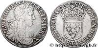 FRANCE Demi-écu, portrait apollinien LOUIS XIV THE SUN KING Nantes 1662 (31mm, 13,39g, 6h) VF/XF