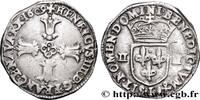 FRANCE Quart d'écu, croix feuillue de face HENRY IV Bayonne 1609 (29mm, 9,64g, 3h) -