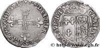 FRANCE Quart d'écu de Navarre HENRY IV Saint-Palais 1591 (29mm, 9,56g, 6h) -