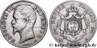 FRANCE 5 francs Napoléon III, tête nue SECOND EMPIRE Lyon 1855 (37mm, 24,61g, 6h) -