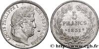 FRANCE 5 francs Ier type Domard, tranche en relief LOUIS-PHILIPPE I Paris 1831 (37mm, 24,81g, 6h) -