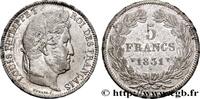 FRANCE 5 francs Ier type Domard, tranche en relief LOUIS-PHILIPPE I Lille 1831 (37,35mm, 24,63g, 6h) -