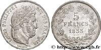 FRANCE 5 francs IIe type Domard LOUIS-PHILIPPE I La Rochelle 1833 (37mm, 25,07g, 6h) -