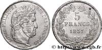 FRANCE 5 francs IIe type Domard LOUIS-PHILIPPE I Lille 1837 (37mm, 24,69g, 6h) -