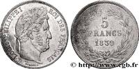 FRANCE 5 francs IIe type Domard LOUIS-PHILIPPE I Bordeaux 1839 (37mm, 25,04g, h) -