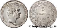 FRANCE 5 francs type Tiolier avec le I, tranche en creux LOUIS-PHILIPPE I Rouen 1831 (37mm, 25,01g, 6h) -