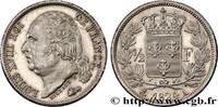 FRANCE 1/2 franc Louis XVIII LOUIS XVIII Paris 1824 (18mm, 2,41g, 6h) -