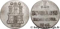 GERMANY - FREE CITY OF HAMBURG 1 Schilling GERMANY - FREE CITY OF HAMBURG 1841 (16mm, 1,10g, 12h) -