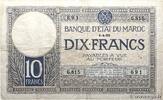 MOROCCO 10 Francs MOROCCO 10 Francs 1926 F+ -