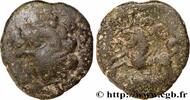 FRANCE Quart de statère en bronze au cheval androcéphale GALLIA - AULERCI CENOMANI (Area of Le Mans) Le Mans (72) c. 80-50 AC. (20mm, 5,31g, 12h) -