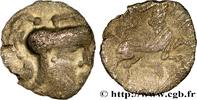FRANCE Denier à la tête casquée à droite et aux carnyx GALLIA - AULERCI CENOMANI (Area of Le Mans) Le Mans (72) c. 80-50 AC. (12,5mm, 0,73g, 5h) -