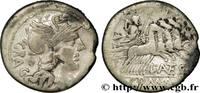 THE REPUBLIC (280 BC to 27 BC) Denier ANTESTIA Rome 136 AC. (19,5mm, 3,56g, 6h) -