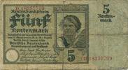 GERMANY 5 Rentenmark GERMANY 5 Rentenmark 1926 G -