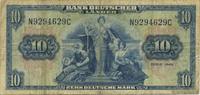 GERMAN FEDERAL REPUBLIC 10 Deutsche Mark GERMAN FEDERAL REPUBLIC 10 Deutsche Mark 1949 F -