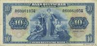 GERMAN FEDERAL REPUBLIC 10 Deutsche Mark GERMAN FEDERAL REPUBLIC 10 Deutsche Mark 1949 VF -