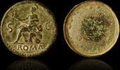 Very scarce Roman miroir - Nero's mirror - Sesterce -