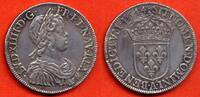 Französische Königliche Münzen ECU LOUIS XIV 1643-1715 DEMI ECU A LA MECHE COURTE 1644 A POINT ATELIER DE PARIS POIDS 13.60g * / N° CATALOGUE : G168 -