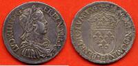 Französische Königliche Münzen DEMI-ECU LOUIS XIV 1643-1715 A LA MECHE LONGUE METAL ARGENT ANNEE 1649 H ATELIER LA ROCHELLE * / N° CATALOGUE : G169 -