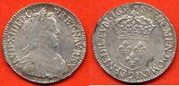 Französische Königliche Münzen DEMI-ECU LOUIS XIV 1643-1715 A LA MECHE LONGUE METAL ARGENT ANNEE 1653 9 ATELIER RENNES * / N° CATALOGUE : G169 -
