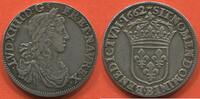 Französische Königliche Münzen LOUIS XIV 1643-1715 DEMI ÉCU AU BUSTE JUVÉNILE ANNÉE 1662 B ATELIER ROUEN POIDS 13.64g ÉTAT QUASI SUPERBE MONNAIE DE BELLE QUALI -