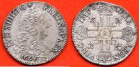 Französische Königliche Münzen DEMI-ECU LOUIS XIV 1643-1715 AUX 8 L ANNEE 1690 B ATELIER ROUEN REFORMATION METAL ARGENT * / N° CATALOGUE : G184 -