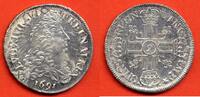 Französische Königliche Münzen 1715 ECU LOUIS XIV 1643- AUX 8L METAL ARGENT ANNEE 1691 9 ATELIER RENNES POIDS 26.95g * / N° CATALOGUE : G216 -