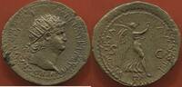 Antike Münzen BRONZE NÉRON 54-68 DUPONDUS EN A/ SA TÊTE RADIÉE A DROITE R/ VICTORIA AUGUSTI SC. POIDS 13.24g ETAT TTB A SUPERBE TRÈS JOLIE PORTRAI -