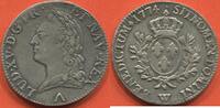 Französische Königliche Münzen LOUIS XV 1715-1774 ÉCU A LA VIEILLE TÊTE ANNÉE 1774 W ATELIER LILLE RARETÉ R2 MÉTAL ARGENT POIDS 29.20g ETAT QUASI SUPERBE JOLIE -